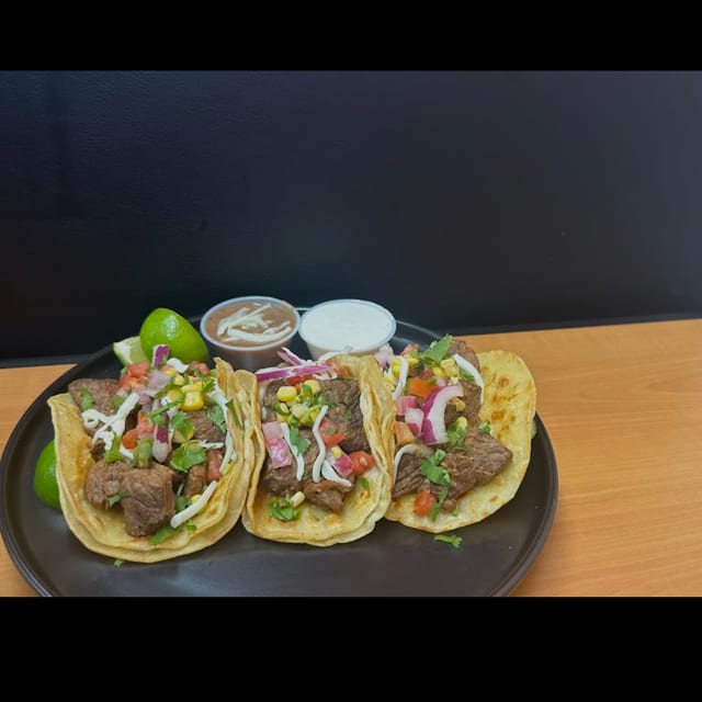 Beef Rez… 3 Tacos.
